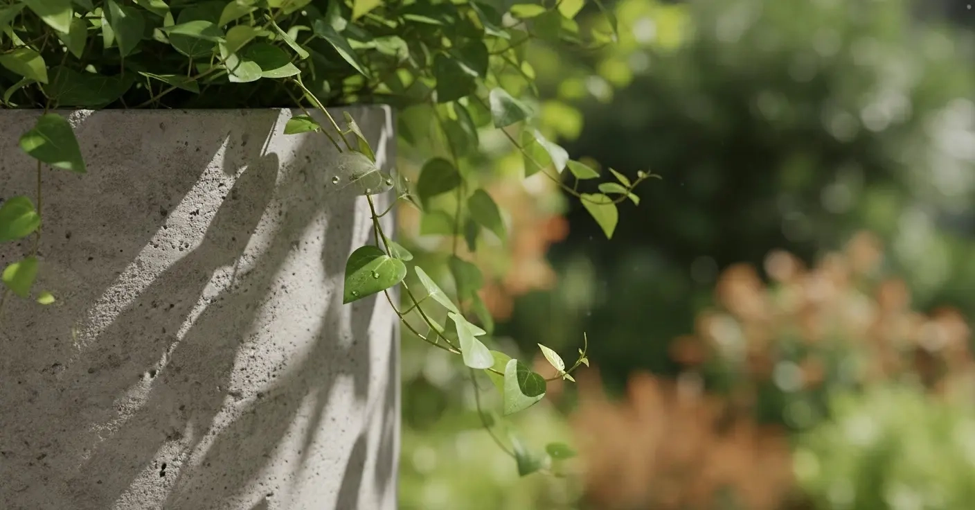 Eco-friendly Large Concrete Pots Harmonizing with Lush Greenery and Natural Sunlight
